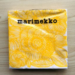 マリメッコ marimekko ペーパーナプキン 紙ナプキン ランチサイズ 20枚 553470 KURJENPOLVI クルイェンポルヴィ yellow イエロー