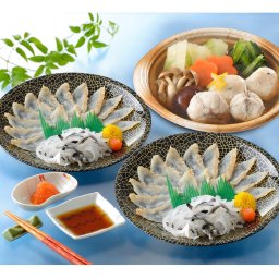 ふくたたき刺身とふく個食鍋セット 約1人前 鍋セット 刺身 ふぐ鍋 真ふぐ 皮 寄せ鍋 国産 てっちり 鍋 ふぐ刺身 ふぐ鍋セット ごちそう 関とら本店 藤フーズ