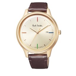 ポールスミス Paul Smith メンズ 腕時計 The City ザ・シティ ゴールド×ブラウン レザー ウォッチ BC5-423-10