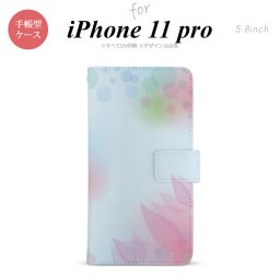 iPhone11Pro iPhone11 Pro 手帳型スマホケース カバー ぼかし 花柄 青  nk-004s-i11p-dr1594