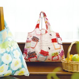 ショッピングバッグ 2way confiture バッグ エコバッグ 折りたたみ サブバッグ かさばらない 大容量 マチあり 手提げバッグ かわいい