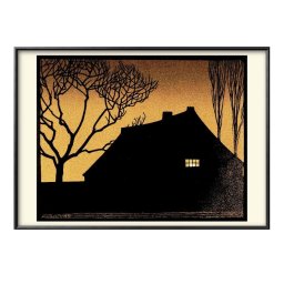 ジュリー ド グラーグ 冬の夜 A3 サイズ ポスター アート おしゃれ 絵画 インテリア 北欧 イラスト マット紙 艶消し アートパネル 額 フレーム デザイン 壁掛け ギフト 新築祝い ディスプレイ 引越し祝い　新生活　空間デザイン 