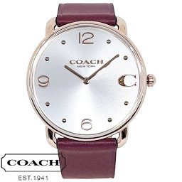 COACH コーチ 腕時計 ELLIOT エリオット 14504204 レディース 36mm レザーバンド ワイン  海外正規品 ラッピング無料可