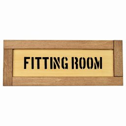 試着室 Fitting Room 木枠付き 木製プレート Eタイプ サインプレート ドアプレート 長方形 おしゃれ かっこいい かわいい シンプル ナチュラル ブラウン トイレ 貼付タイプ 北欧風 レストラン 個人用 自宅 インテリア コーデ 商業施設 企業用 カフェ