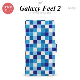 Galaxy Feel 2 手帳型 スマホ ケース カバー ギャラクシー スクエア 青【ギャラクシー フィール 2,Galaxy,Feel,2,docomo,ドコモ,メール便 送料無料】