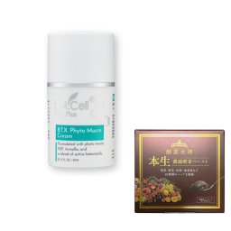 お得セット酵素女神本生濃縮酵素ペースト1箱＋B.T.X.フィトムチンクリーム　正規品　BTXクリーム　ビーティエックスクリーム　B.T.X.エッセンジットのクリーム 美容成分：キバナオランダセンニチエキス、3GF、ナイアシンアミド、その他15種類の天然植物成分を高配合。