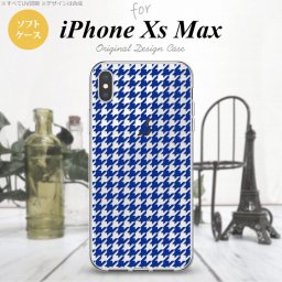 iPhoneXsMax iPhone XS Max スマホケース ソフトケース 千鳥 格子 小 青 クリア メンズ レディース nk-ixm-tp906