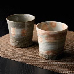萩焼 刷毛目ペアカップ　 14-50P  内祝 内祝い お祝 御祝 記念品 出産内祝い プレゼント 快気祝い 粗供養 引出物