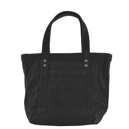 ラルフローレン Ralph Lauren ポロラルフローレン Polo Ralph Lauren バッグ ラルフローレン 428684120004 SMALL PP TOTE スモール キャンバス トートバッグ ショルダーバッグ BLACK ブラック