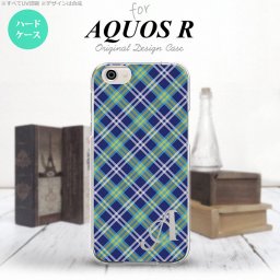 【SH03J】【スマホケース/スマホカバー】【アクオス R】SH03J スマホケース AQUOS R ケース アクオス R イニシャル チェックA 青 nk-sh03j-437ini【メール便送料無料】