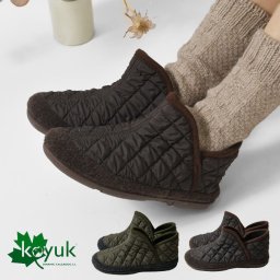 【SALE 40%OFF】【KOYUK コユック カヤック】キルティング ショートブーツ / ハイカット スリッポン (385651)正規品 レディース シューズ ナチュラル シンプル ブランド きれいめ 人気 30代 40代 50代 スリッパ ボア 暖か 温か 保温 キックバック クリスマス 母の日 ギフト プレゼント