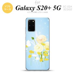 SC-52A SCG02 Galaxy S20+ 5G スマホケース ソフトケース 花柄 ミックス D 青 メンズ レディース nk-s20p-tp284