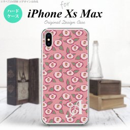 iPhoneXsMax iPhone XS Max スマホケース ハードケース つばき ピンク +アルファベット メンズ レディース nk-ixm-1704i