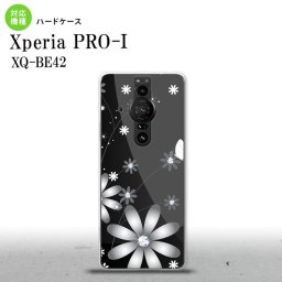 XperiaPRO-I Xperia PRO-I スマホケース 背面ケース ハードケース 花柄 ガーベラ 黒 背面カバー android nk-xproi-065