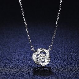 ネックレス レディース モアサナイト ホワイト シルバー925 シルバー 0.5ct kj135