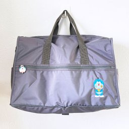 ドラえもん 折りたたみボストンバッグ (M) グレー 送料込み