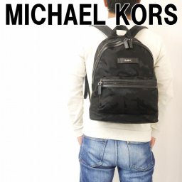 マイケルコース MICHAEL KORS ショルダーバッグ バックパック リュック ブラック 黒 カモフラージュ カモ 迷彩 37S0LKNB2U-BLACK ブランド 人気