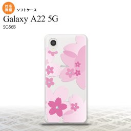 SC-56B Galaxy A22 スマホケース ソフトケース 花柄 サクラ B クリア ピンク メンズ レディース nk-a22-tp057