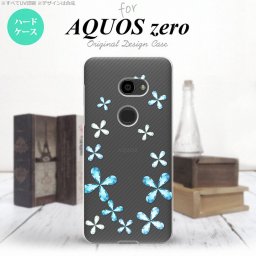 AQUOS zero アクオス ゼロ 801SH スマホケース カバー ハードケース 花柄 水色 nk-801sh-805[スマホ,スマホケース,スマホカバー,ケース,カバー,ジャケット]