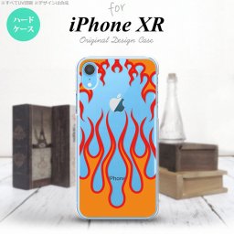 iPhoneXR iPhone XR スマホケース ハードケース ファイヤー 炎 クリア 赤 メンズ レディース nk-ipxr-1314