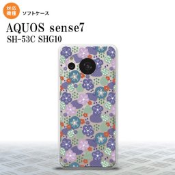 sense7 sense7 スマホケース 背面ケースソフトケース 花柄 春 紫 2022年 11月発売 nk-sens7-tp1706