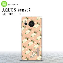 sense7 sense7 スマホケース 背面ケース ハードケース 花柄 バラ ドット ライトサーモン +アルファベット 2022年 11月発売 nk-sens7-245i