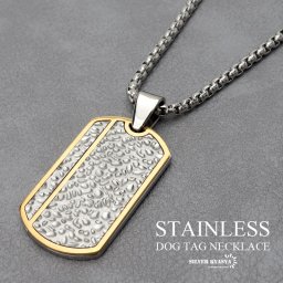 ステンレス メンズネックレス シンプル 痕跡 かっこいい 存在感あり ペンダント シルバー ドッグタグネックレス ゴールド プレートネックレス チェーン付き 男性