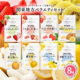 【メール便配送】関東産グミ 8種類セット 全国農協食品 ニッポンエール ご当地グミ ご当地 お菓子 グルメ お土産 名産 果実グミ アソート