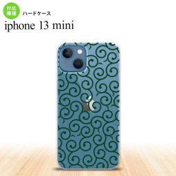 iPhone13mini iPhone13 mini ケース ハードケース 唐草 クリア 緑  nk-i13m-1129
