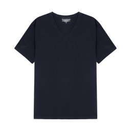 ブレッド＆ボクサーズ：ORGANIC COTTON V-NECK Tシャツ (ダークネイビー)[ボクサーパンツ/ 男性下着/ メンズインナー/人気ブランド/おすすめギフト/誕生日プレゼント/メンズファッション]