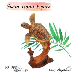 木彫り ホヌ 置物 置き物 亀 オブジェ おしゃれ かわいい カメ ハワイ ハワイアン 守り神 海亀 ウミガメ フィギュア ハワイアン雑貨 プレゼント ギフト 幸運 平和 長寿 除災延命