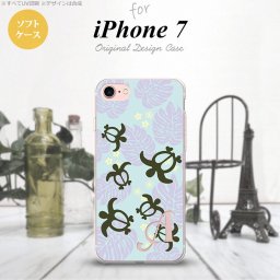 【iPhone7】【スマホケース/スマホカバー】【アイフォン７】iPhone7 スマホケース ケース アイフォン７ ソフトケース イニシャル ホヌ・小 青 nk-iphone7-tp1468ini【メール便送料無料】
