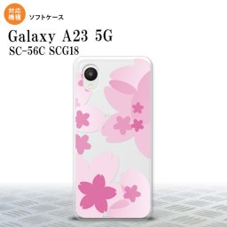 GalaxyA23 Galaxy A23 スマホケース 背面ケースソフトケース 花柄 サクラ A ピンク 2022年 10月発売 nk-a23-tp053