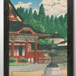 川瀬巴水 身延山久遠寺 A3 サイズ ポスター アート おしゃれ 絵画 インテリア 北欧 イラスト マット紙 艶消し アートパネル 額 フレーム デザイン 壁掛け ギフト 新築祝い ディスプレイ 引越し祝い　新生活　空間デザイン 