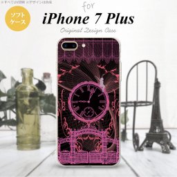 【iPhone7plus】【スマホケース/スマホカバー】【アイフォン7plus】iPhone7plus スマホケース カバー アイフォン7plus ソフトケース 妖精と時計 ピンク nk-i7plus-tp1255【メール便送料無料】