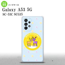 SC-53C SCG015 Galaxy A53 5G スマホケース 背面ケース ハードケース トナカイ ワッペン 黄 メンズ レディース nk-a53-622