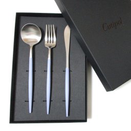 クチポールCutipol　GOA バイオレット カトラリー３本セット（テーブルナイフ、フォーク、スプーン）【ブランドボックス付属】【御結婚・新築・還暦御祝・ギフト包装可能】