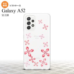 SC-53B Galaxy A52 スマホケース ソフトケース 花柄 カット 赤 メンズ レディース nk-sc53b-tp806