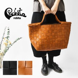 【robita ロビタ ロビータ】メッシュ レザー フラップ付き トートバッグ Lサイズ (AN-241L)正規取扱店 レディース バック かばん 鞄 本革 牛革 ブランド おしゃれ 編み 大きめ 大容量 A4 旅行 黒 20代 30代 40代 50代 60代 クリスマス 母の日 ギフト プレゼント