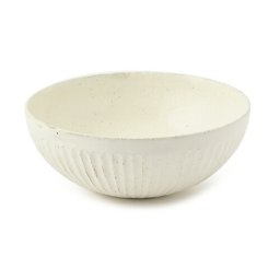 藤山窯（とうざんがま）6.0寸ボウル 粉引細縞 岐阜県（ボウル 18.5cm/丼/どんぶり/鉢/シリアルボウル/麺鉢/鉢/食器 おしゃれ/和食器/国産/日本産/職人）