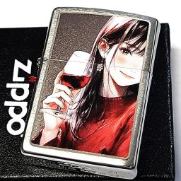 ZIPPO おしゃれ お酒 ワイン Drinking Girl ジッポ ライター女性 シルバーサテン セクシー ドリンキング ガール 銀 可愛い レディース メンズ ギフト プレゼント