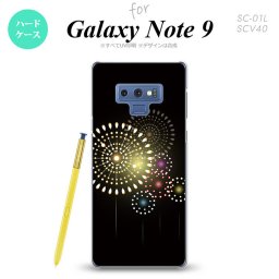 Galaxy Note 9 ギャラクシー ノート9 SC-01L SCV40 スマホケース カバー ハードケース 花火（A） 黒 nk-note9-215[スマホ,スマホケース,スマホカバー,ケース,カバー,ジャケット]