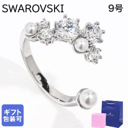 スワロフスキー SWAROVSKI リング 指輪 9号 Constella コンステラ オープンリング クリスタルパール クリア シルバー 5705597 ジュエリー アクセサリー 父の日 母の日【スペシャルラッピング660円(別売り)】 即日発送 アクセサリー 彼女 ホワイトデー