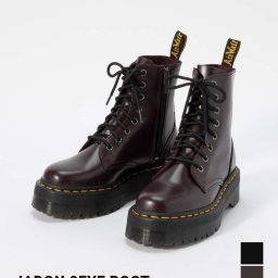 ドクターマーチン Dr.Martens 27311626 15265001 ブーツ レディース シューズ ジェードン 8 ホール ブーツ サイドジップ レザー 厚底 革靴 カジュアル ビジネス プレゼント ギフト 黒 本革 イエローステッチ スムース JADON 8EYE BOOT バーガンディー ブラック 22.0～25.5cm