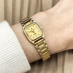 Junghans ユンハンス 腕時計 手表 レディース 母の日 MEISTER QUARTS マインスター クォーツ レトロ アンティーク調 小ぶり 小さい時計 ゴールド ブレスレット 金色 JE-102L 成人 卒業 入学