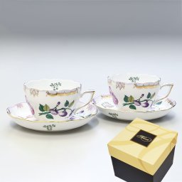 ヘレンド ティーカップ&ソーサー ペア 2個セット WBOシリーズ 洋食器 200ml 手描き 兼用カップ（ティー・コーヒー） 730000 WBO 【0073000-WBO】 洋食器 送別会 誕生日 お中元 結婚祝い 結婚式 高級【スペシャルラッピング660円(別売り)】 父の日 母の日 即日発送 ホワイトデー