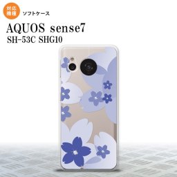 sense7 sense7 スマホケース 背面ケースソフトケース 花柄 サクラ B 青 2022年 11月発売 nk-sens7-tp059
