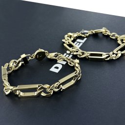 ペアブレスレット ディーゼル おそろい お揃い チェーンブレスレット ペア アクセサリー 誕生日 記念日 プレゼント 結婚祝い 友達 ペアルック カップル おしゃれ ギフト 成人 卒業 入学