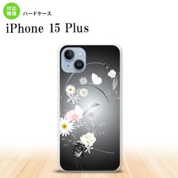 iPhone15 plus iPhone15 plus スマホケース 背面ケース ハードケース 花柄 ミックス A 黒 2023年 9月発売 nk-i15pl-271