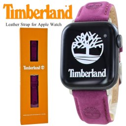 正規品 ティンバーランド Apple Watch ベルト 交換用 本革 レザー パープル アップルウォッチ バンド レディース ユニセックス 38mm 40mm 41mm シリーズ Series10 42mm 対応 9 8 7 SE 全シリーズ対応 アップルウォッチ 10 ギフト プレゼント 誕生日 成人 卒業 入学